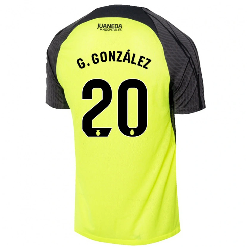 Danxen Kid Giovanni González #20 Fluorescent Green Black Away Jersey 2024/25 T-Shirt