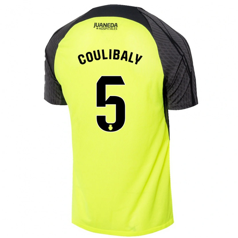 Danxen Kid Habib Anas Coulibaly #5 Fluorescent Green Black Away Jersey 2024/25 T-Shirt