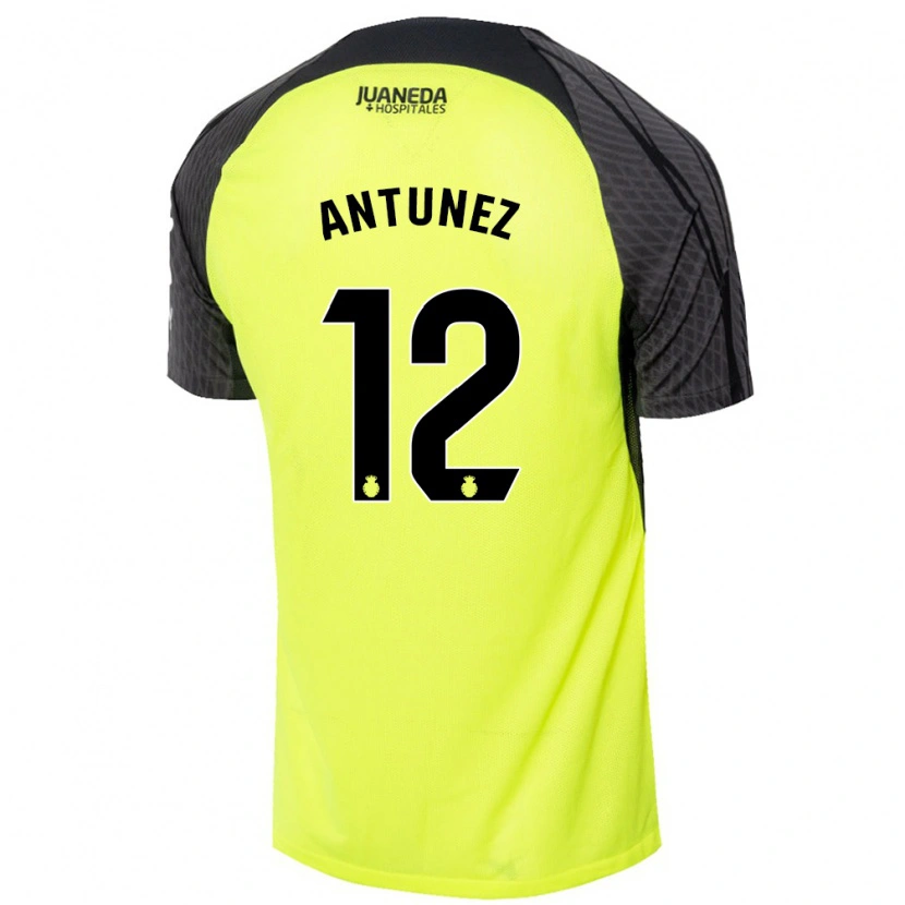 Danxen Kid Yahir Antúnez #12 Fluorescent Green Black Away Jersey 2024/25 T-Shirt