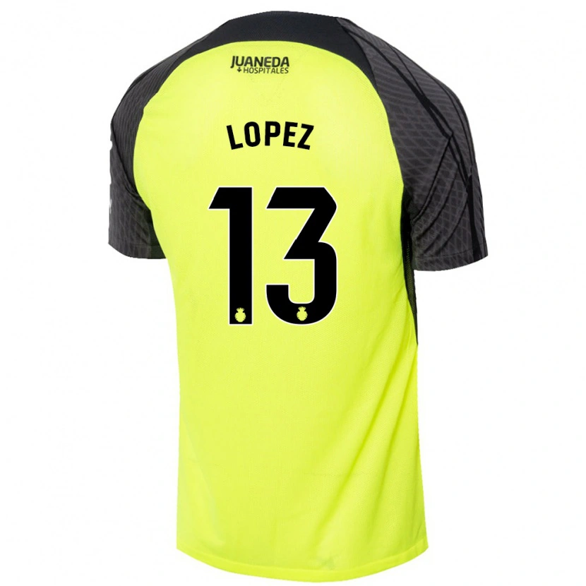 Danxen Kid Iván López #13 Fluorescent Green Black Away Jersey 2024/25 T-Shirt