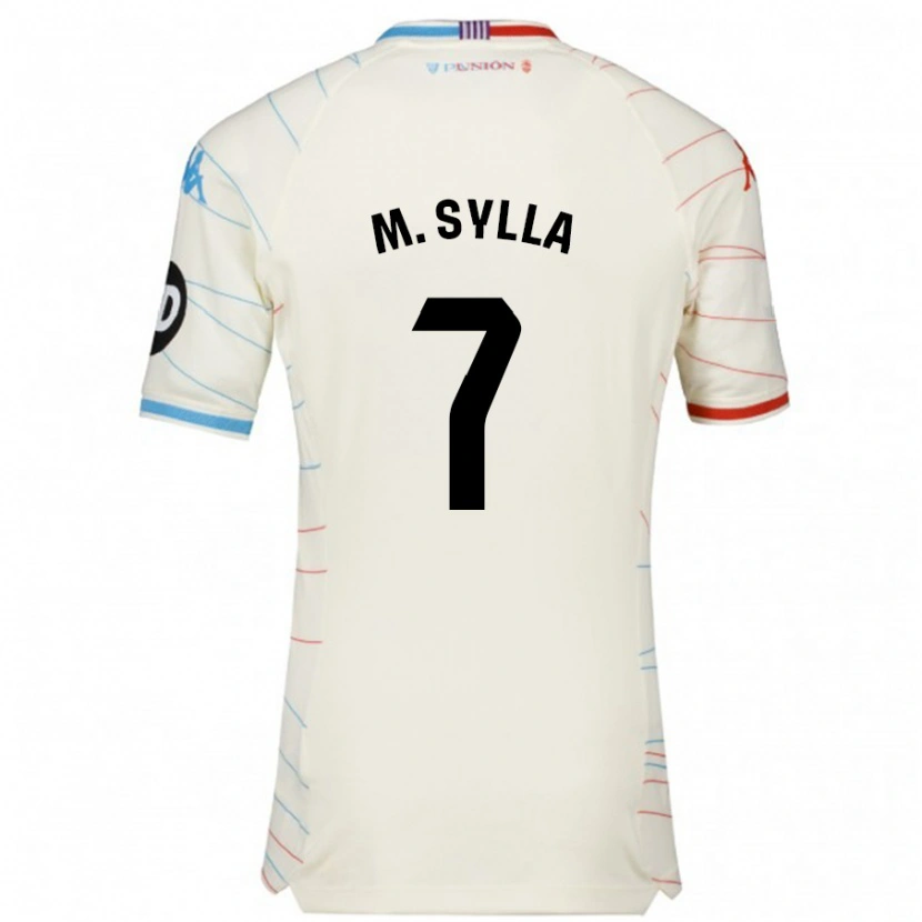 Danxen Kid Mamadou Sylla #7 White Red Blue Away Jersey 2024/25 T-Shirt