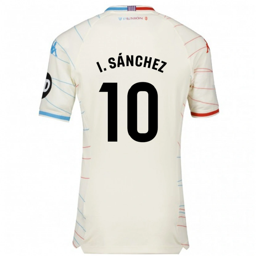 Danxen Kid Iván Sánchez #10 White Red Blue Away Jersey 2024/25 T-Shirt