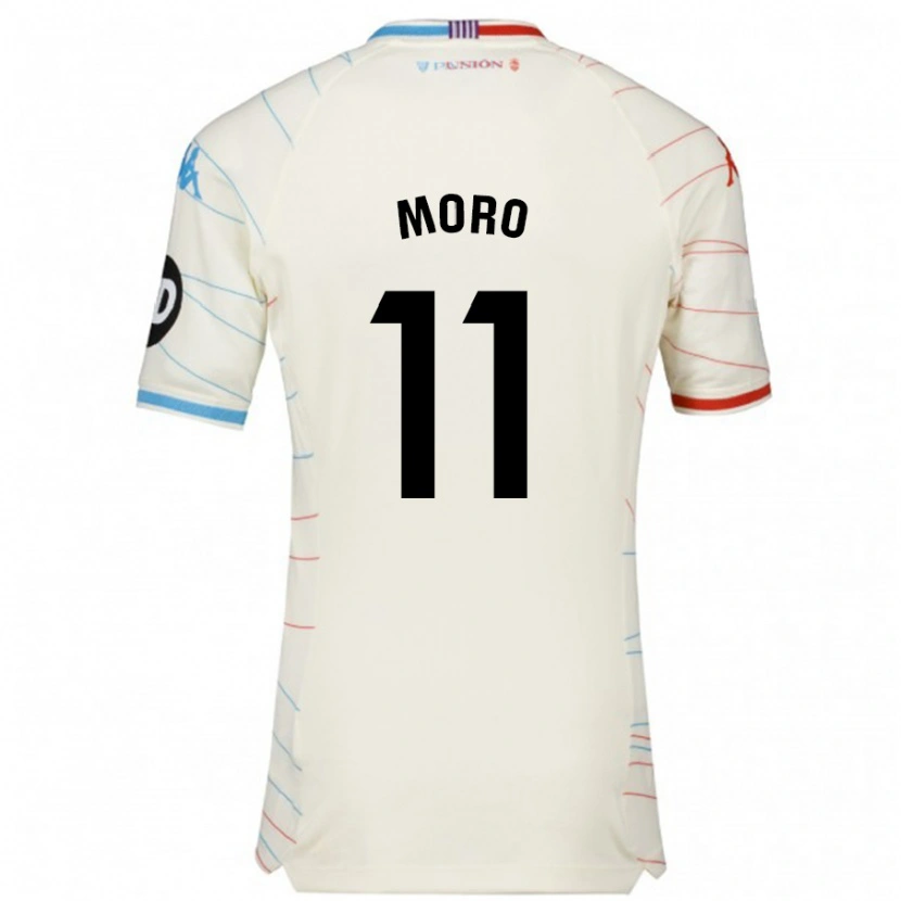 Danxen Kid Raúl Moro #11 White Red Blue Away Jersey 2024/25 T-Shirt