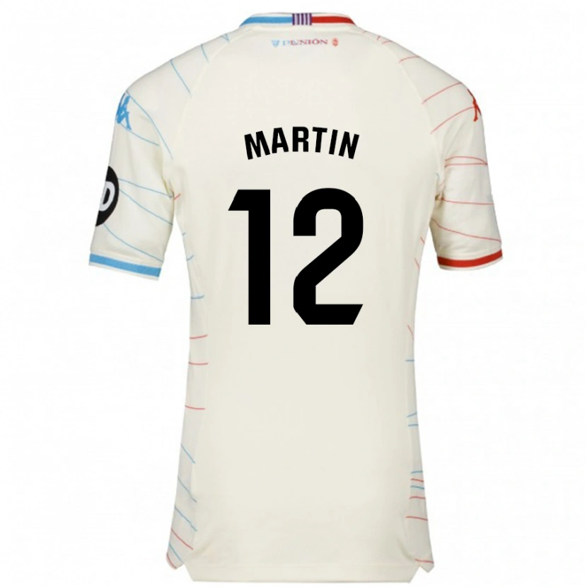 Danxen Kid Mario Martín #12 White Red Blue Away Jersey 2024/25 T-Shirt