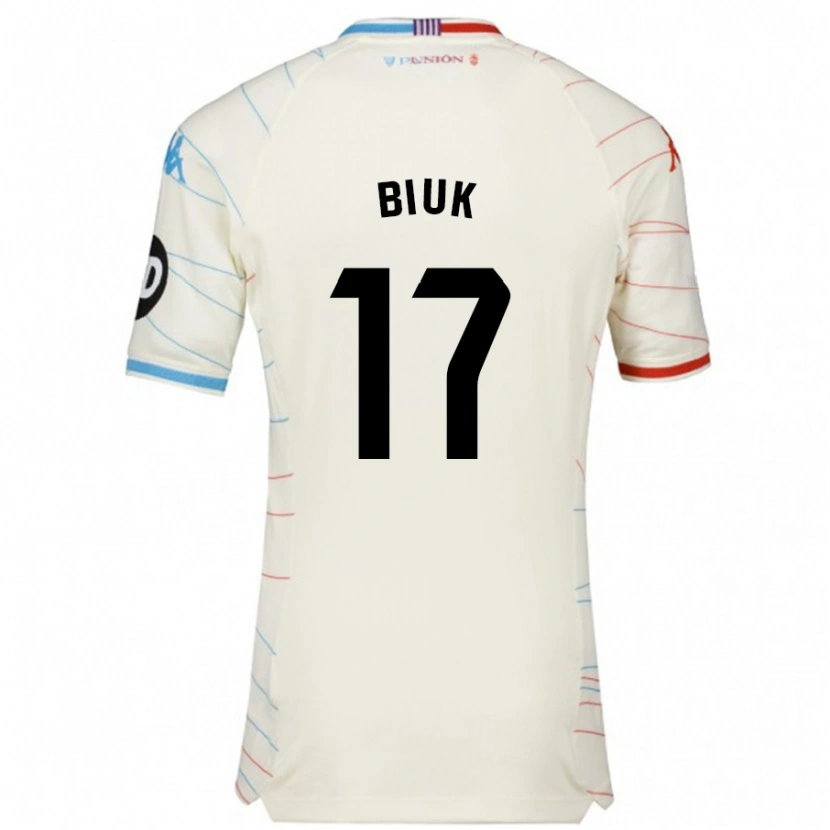 Danxen Kid Stipe Biuk #17 White Red Blue Away Jersey 2024/25 T-Shirt