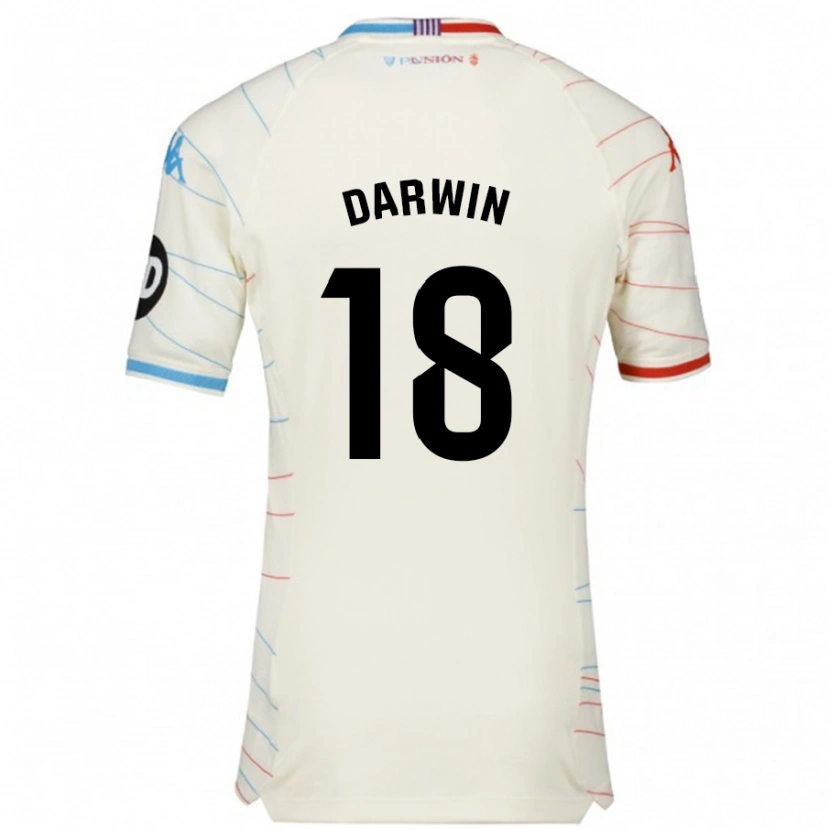 Danxen Kid Darwin Machís #18 White Red Blue Away Jersey 2024/25 T-Shirt