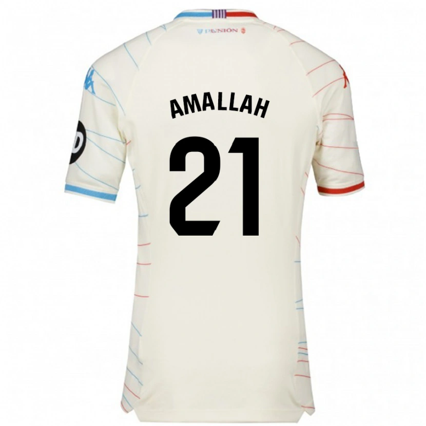 Danxen Kid Selim Amallah #21 White Red Blue Away Jersey 2024/25 T-Shirt