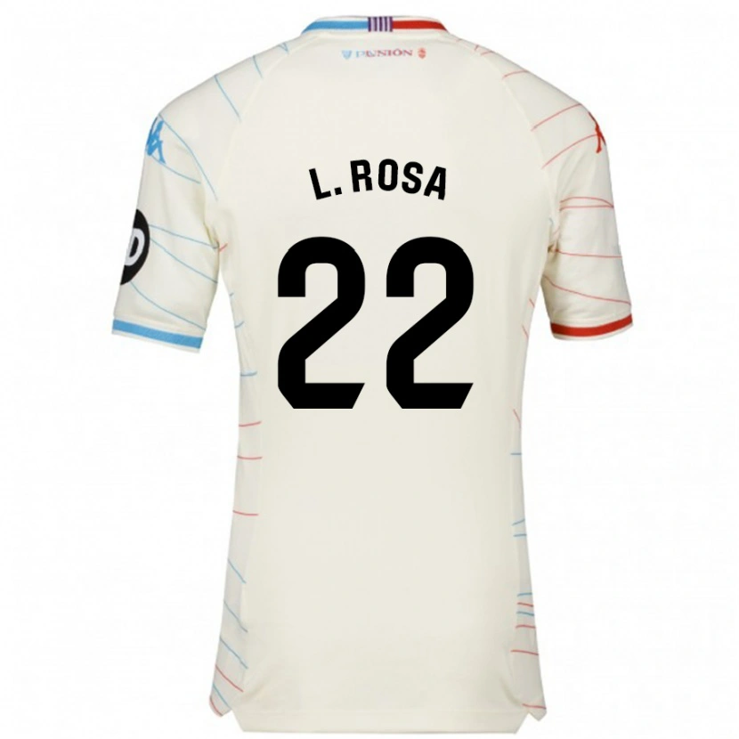 Danxen Kid Lucas Rosa #22 White Red Blue Away Jersey 2024/25 T-Shirt