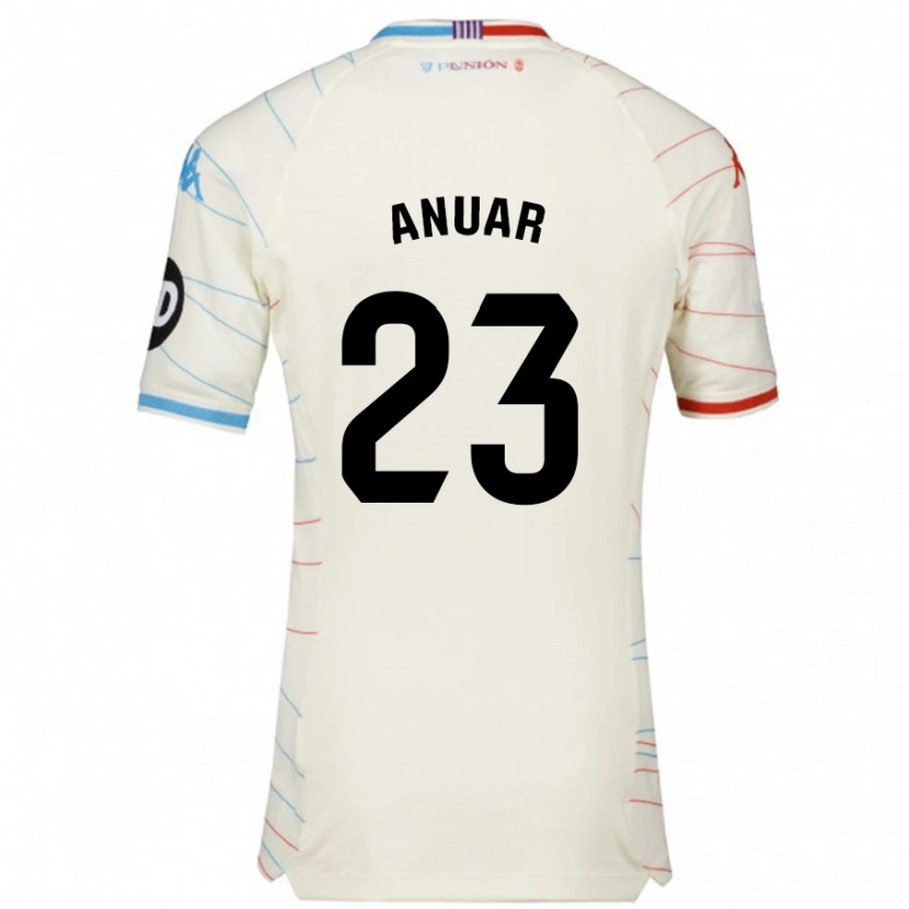 Danxen Kid Anuar #23 White Red Blue Away Jersey 2024/25 T-Shirt