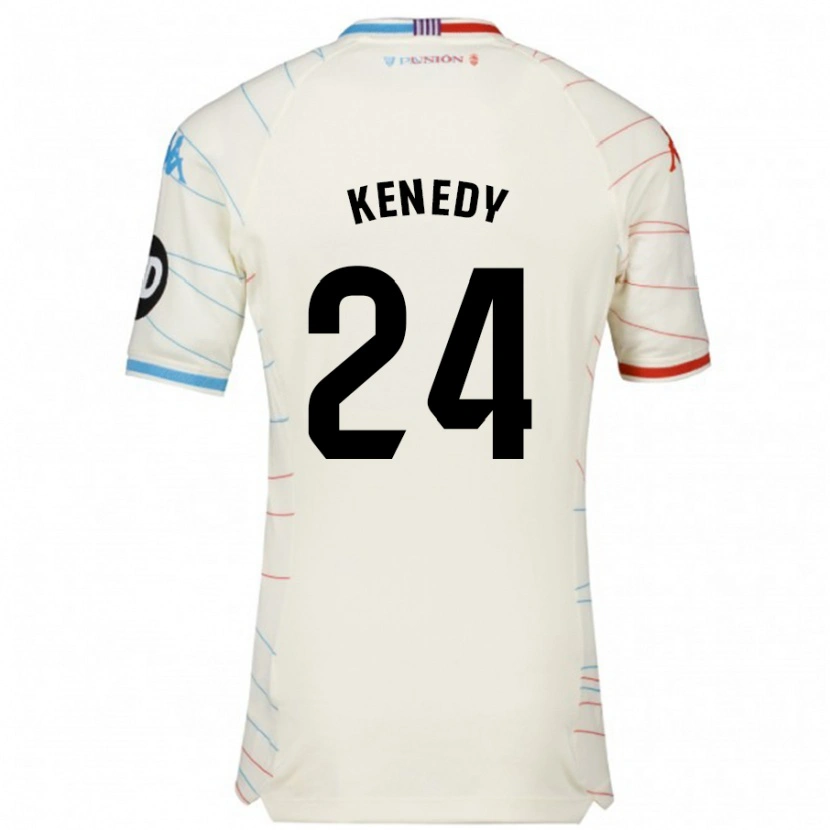 Danxen Kid Kenedy #24 White Red Blue Away Jersey 2024/25 T-Shirt