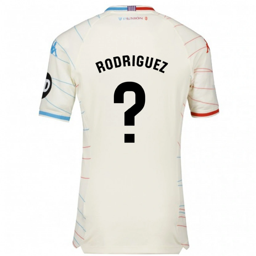 Danxen Kid Gabriel Rodríguez #0 White Red Blue Away Jersey 2024/25 T-Shirt