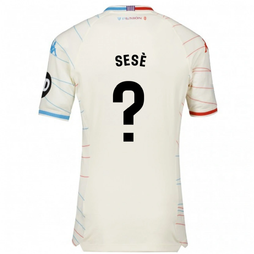 Danxen Kid Mario Sesè #0 White Red Blue Away Jersey 2024/25 T-Shirt