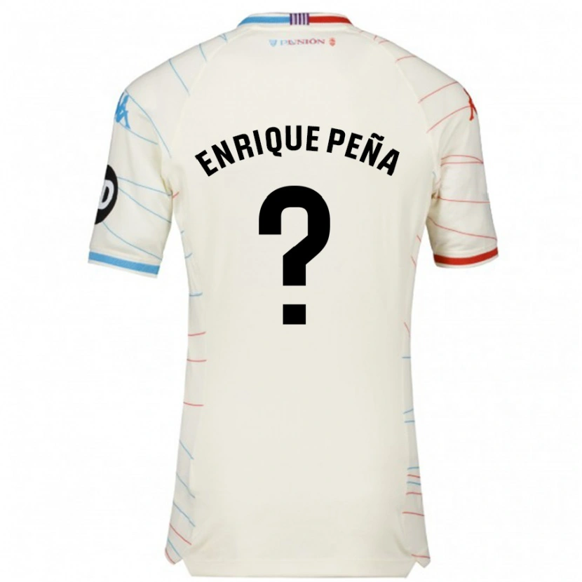 Danxen Kid Enrique Peña #0 White Red Blue Away Jersey 2024/25 T-Shirt