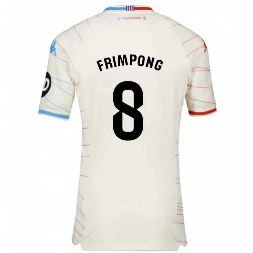 Danxen Kid Eugene Frimpong #8 White Red Blue Away Jersey 2024/25 T-Shirt