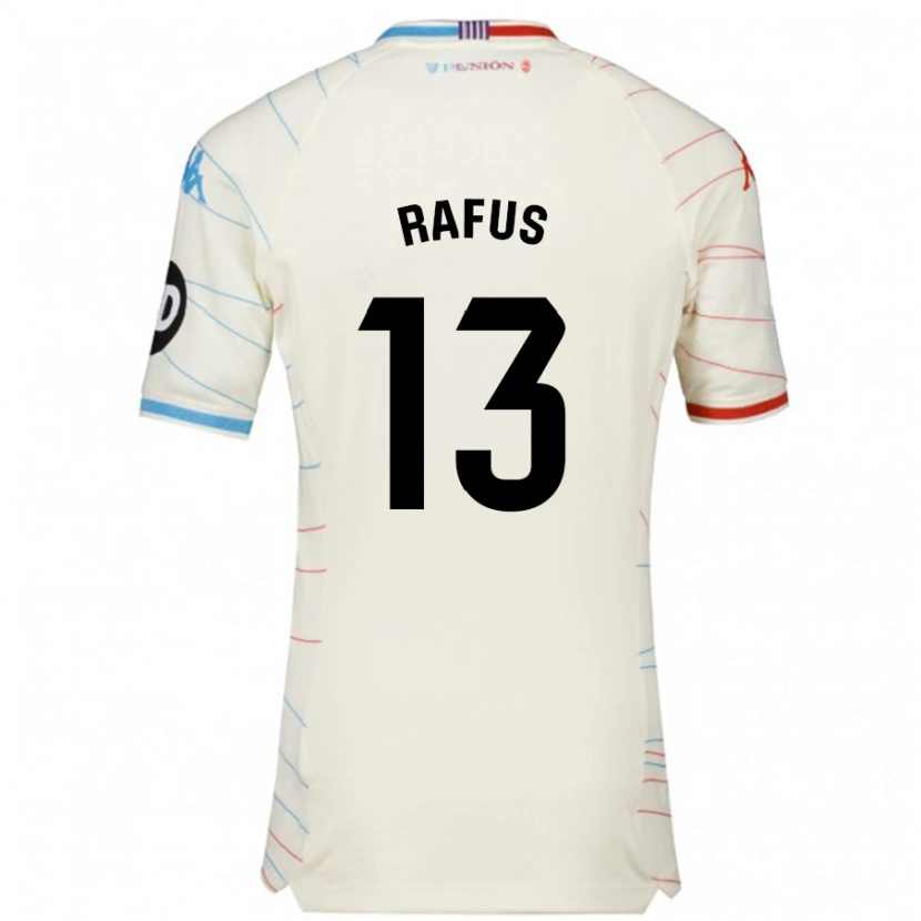 Danxen Kid Arnau Rafús #13 White Red Blue Away Jersey 2024/25 T-Shirt