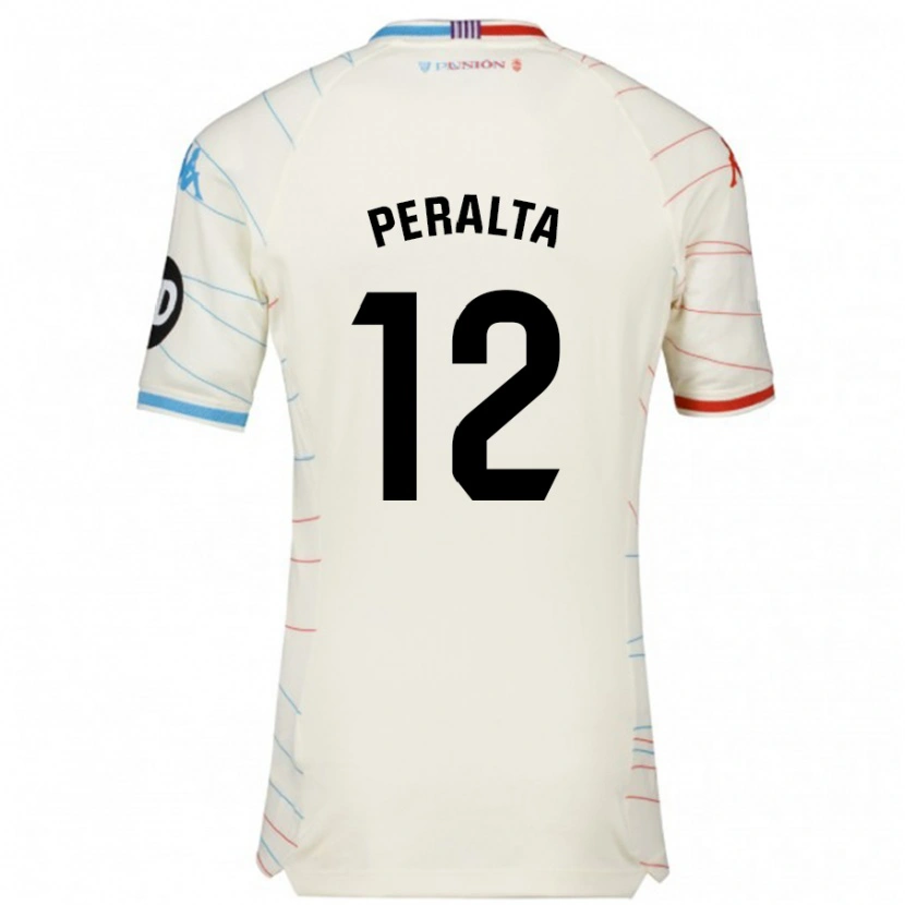 Danxen Kid Fernando Peralta #12 White Red Blue Away Jersey 2024/25 T-Shirt