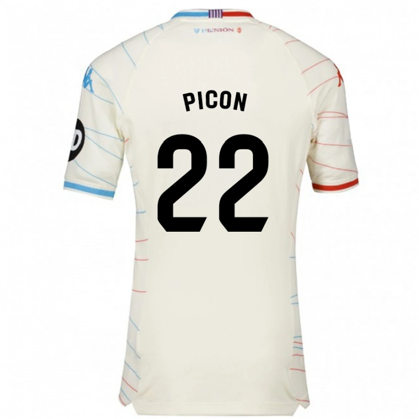 Danxen Kid Pablo Picón #22 White Red Blue Away Jersey 2024/25 T-Shirt