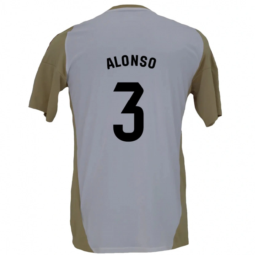 Danxen Kid Julio Alonso #3 Brown White Away Jersey 2024/25 T-Shirt