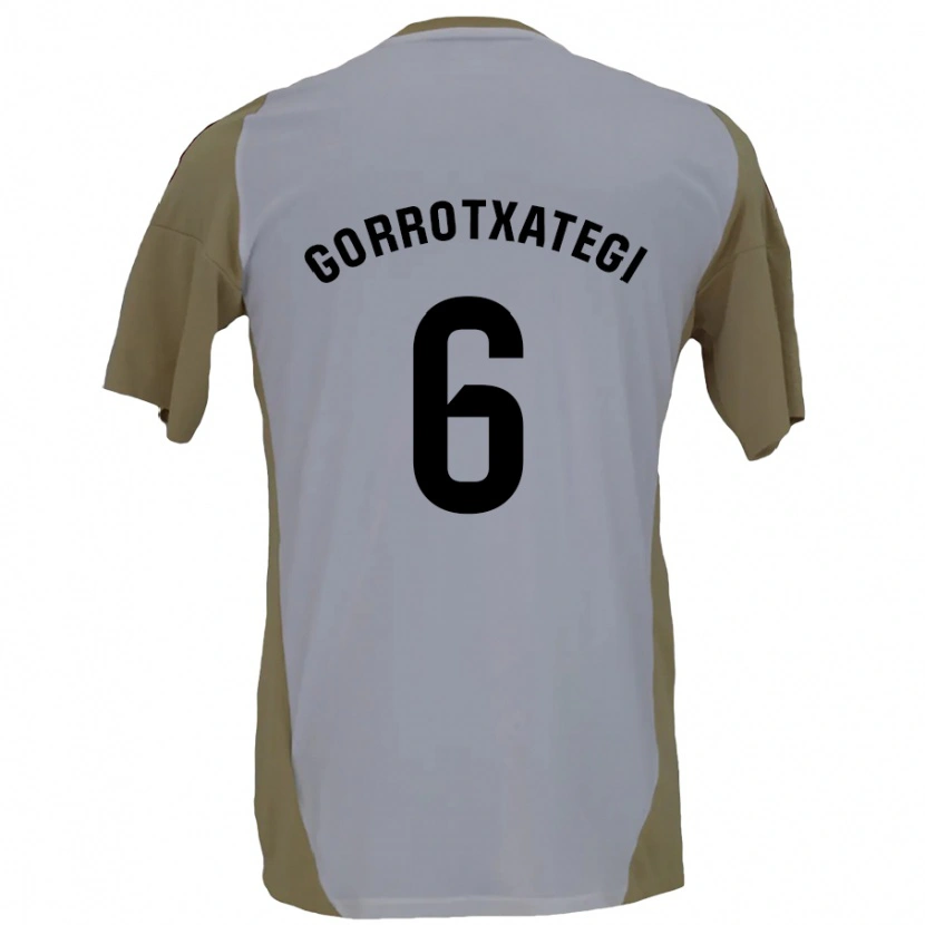 Danxen Kid Jon Gorrotxategi #6 Brown White Away Jersey 2024/25 T-Shirt