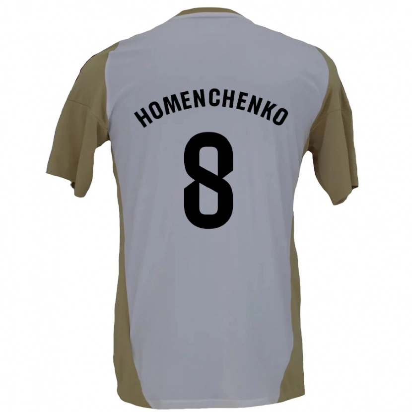 Danxen Kid Santiago Homenchenko #8 Brown White Away Jersey 2024/25 T-Shirt