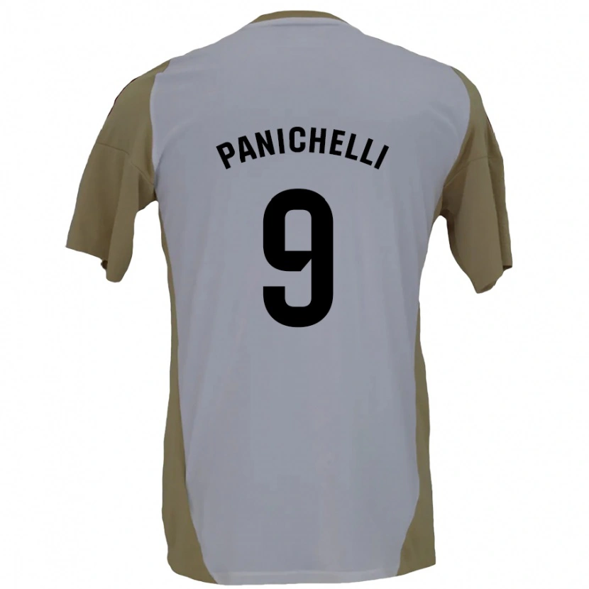 Danxen Kid Joaquín Panichelli #9 Brown White Away Jersey 2024/25 T-Shirt