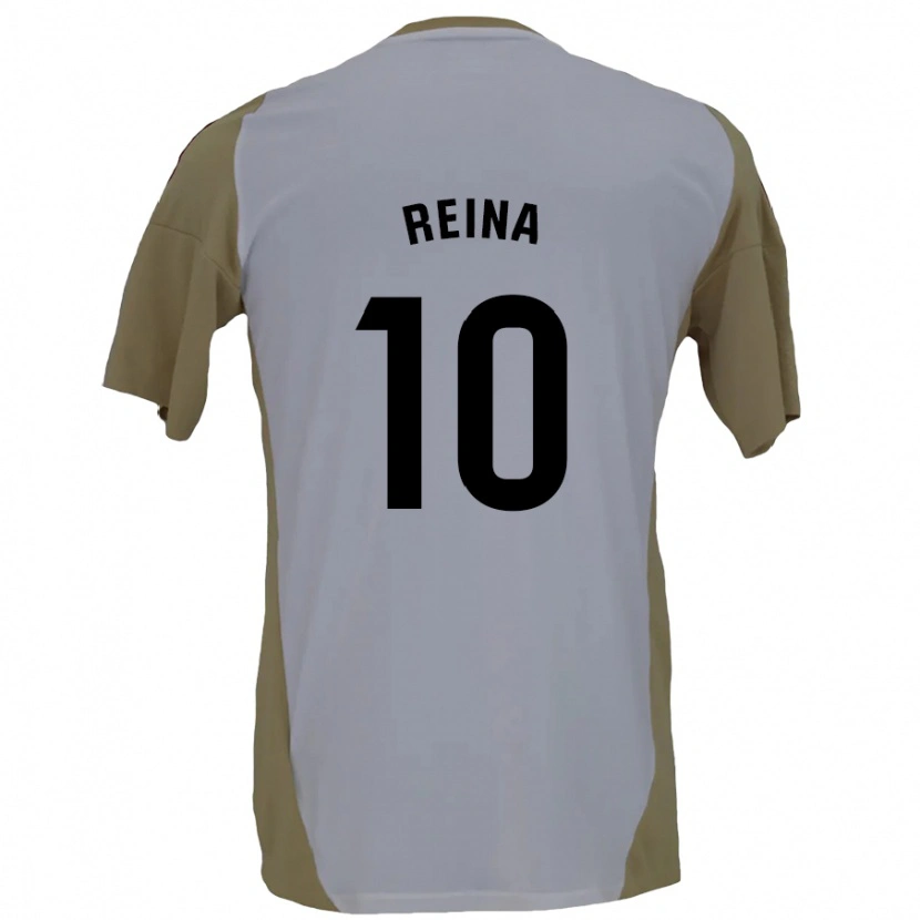 Danxen Kid Alberto Reina #10 Brown White Away Jersey 2024/25 T-Shirt