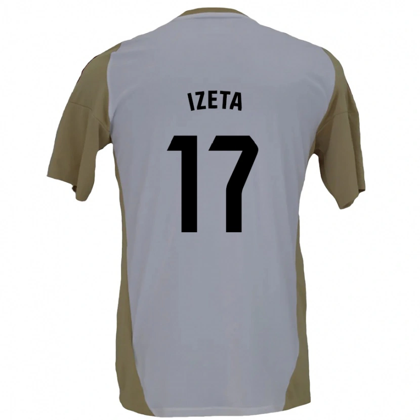 Danxen Kid Urko Izeta #17 Brown White Away Jersey 2024/25 T-Shirt