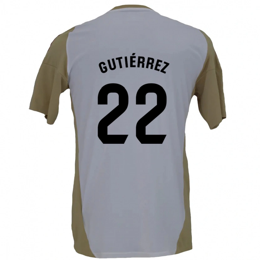 Danxen Kid Juan Gutiérrez #22 Brown White Away Jersey 2024/25 T-Shirt