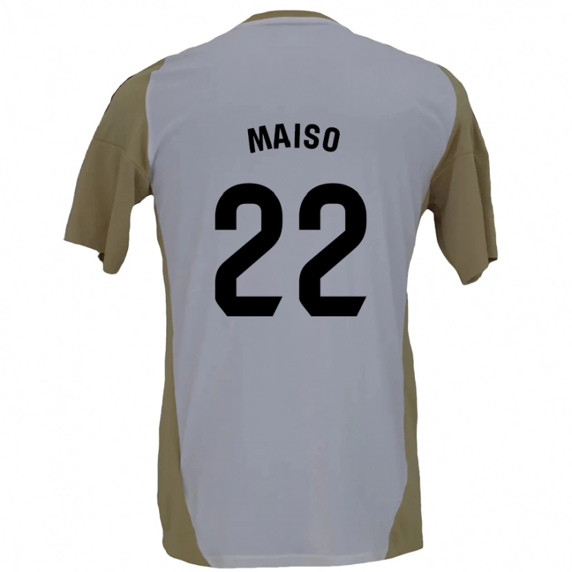 Danxen Kid Álvaro Maiso #22 Brown White Away Jersey 2024/25 T-Shirt