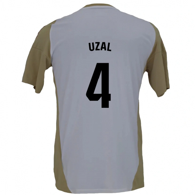 Danxen Kid Yeray Uzal #4 Brown White Away Jersey 2024/25 T-Shirt