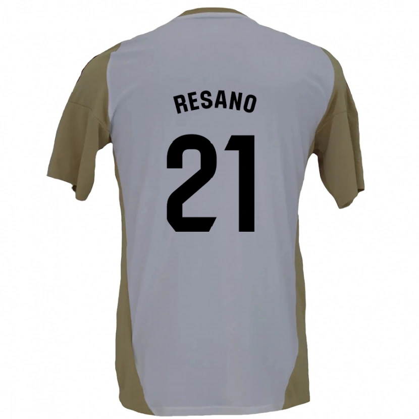 Danxen Kid Xabier Resano #21 Brown White Away Jersey 2024/25 T-Shirt