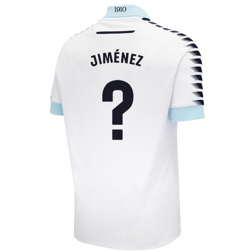 Danxen Kid Álvaro Jiménez #0 White Blue Away Jersey 2024/25 T-Shirt