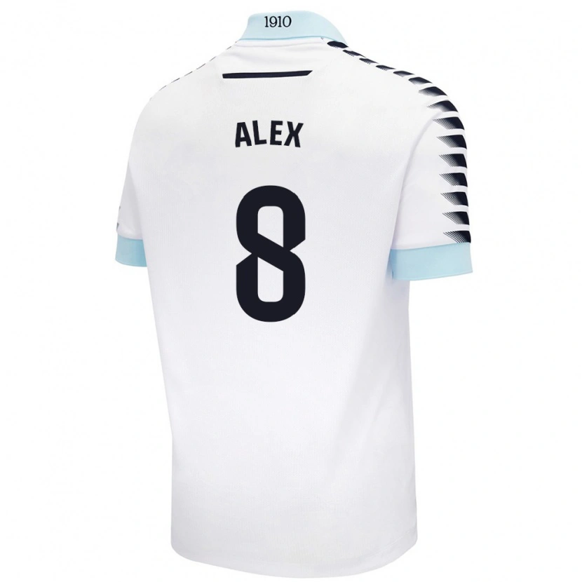 Danxen Kid Álex Fernández #8 White Blue Away Jersey 2024/25 T-Shirt