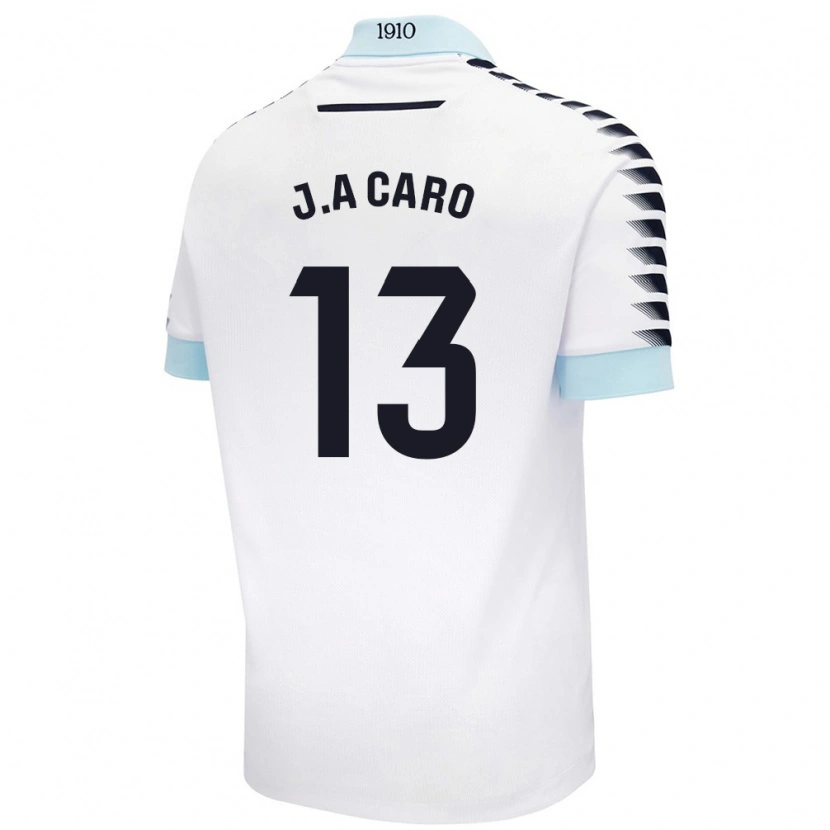 Danxen Kid José Antonio Caro #13 White Blue Away Jersey 2024/25 T-Shirt