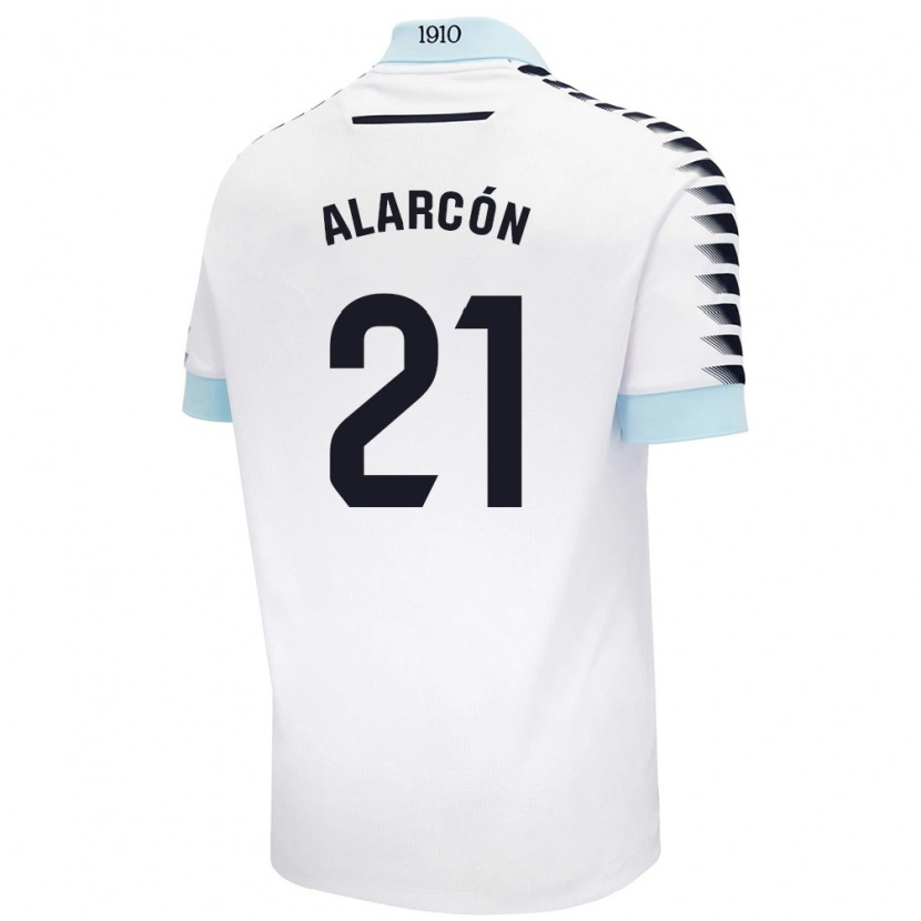 Danxen Kid Tomás Alarcón #21 White Blue Away Jersey 2024/25 T-Shirt