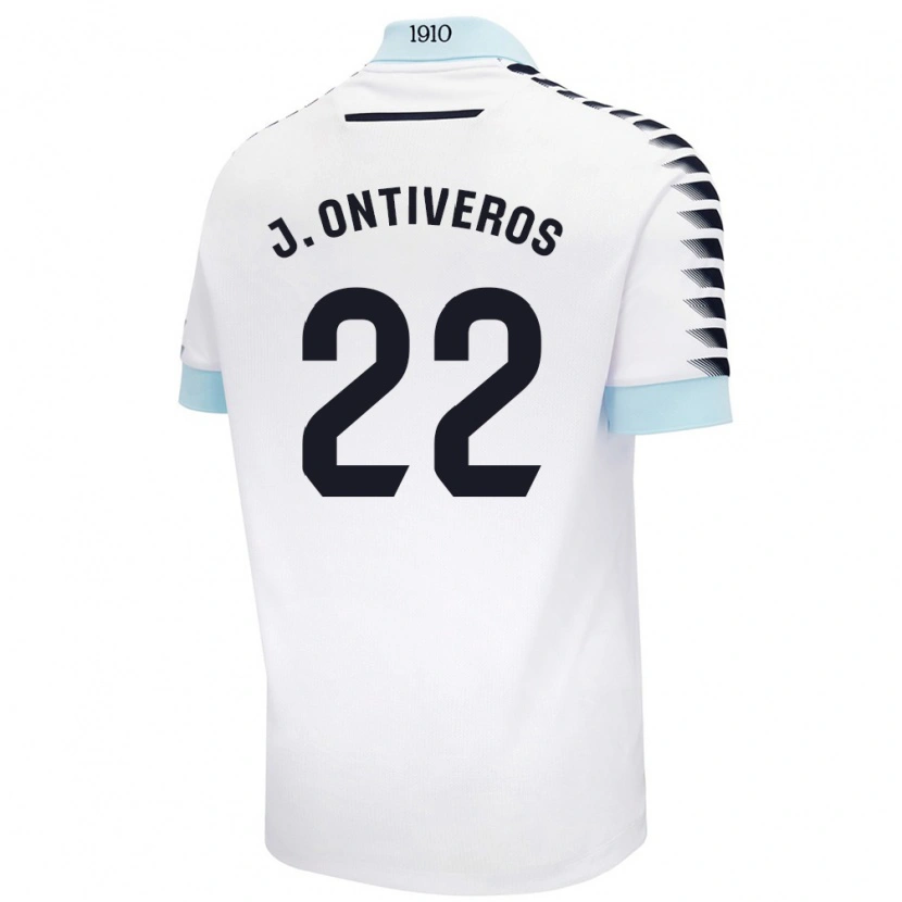 Danxen Kid Javi Ontiveros #22 White Blue Away Jersey 2024/25 T-Shirt