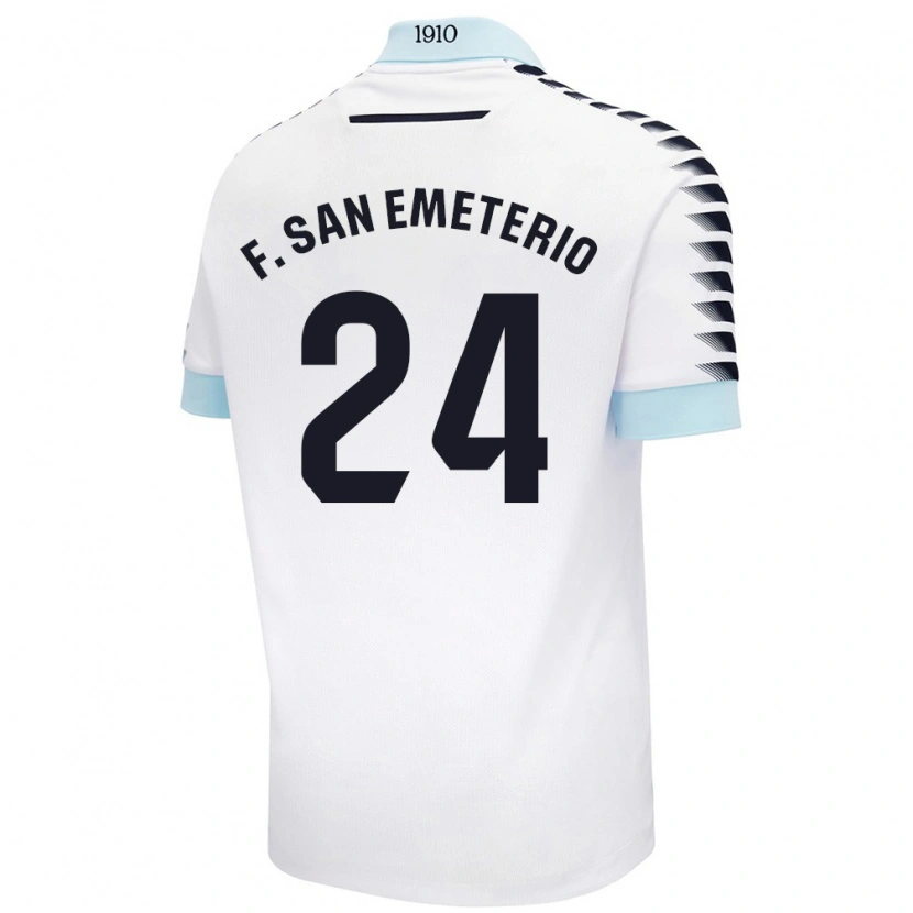 Danxen Kid Fede San Emeterio #24 White Blue Away Jersey 2024/25 T-Shirt