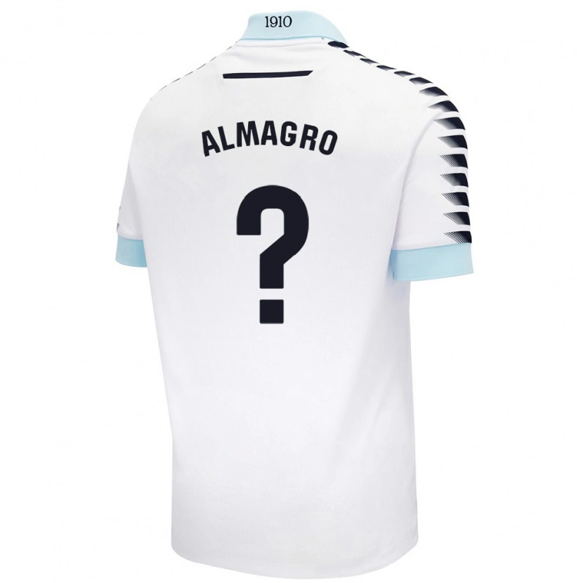 Danxen Kid Samu Almagro #0 White Blue Away Jersey 2024/25 T-Shirt