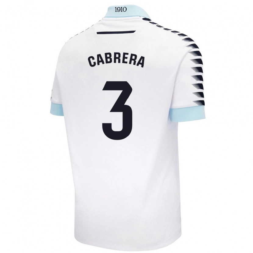 Danxen Kid Julio Cabrera #3 White Blue Away Jersey 2024/25 T-Shirt