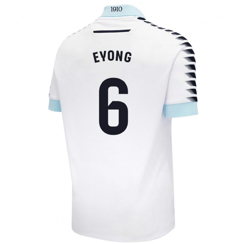 Danxen Kid Etta Eyong #6 White Blue Away Jersey 2024/25 T-Shirt