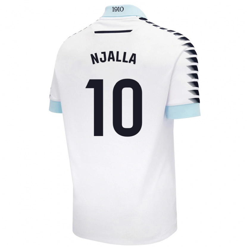 Danxen Kid Nico Njalla #10 White Blue Away Jersey 2024/25 T-Shirt