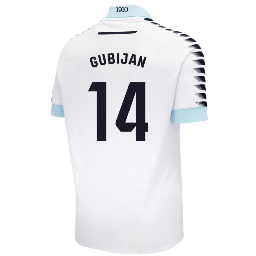 Danxen Kid Lovro Gubijan #14 White Blue Away Jersey 2024/25 T-Shirt