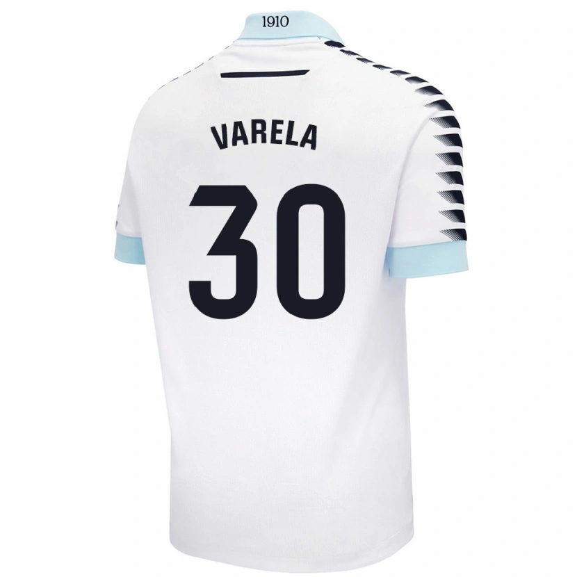 Danxen Kid Brandon Varela #30 White Blue Away Jersey 2024/25 T-Shirt