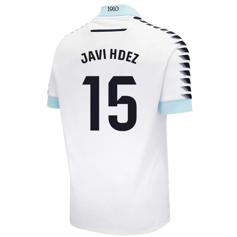 Danxen Kid Javi Hernández #15 White Blue Away Jersey 2024/25 T-Shirt