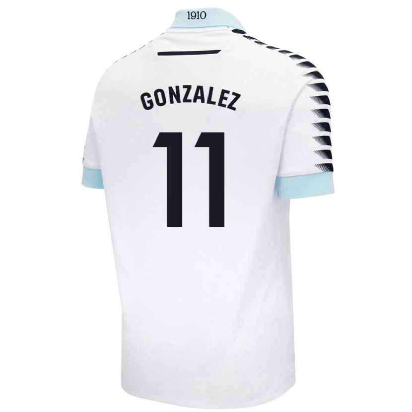 Danxen Kid Chus González #11 White Blue Away Jersey 2024/25 T-Shirt