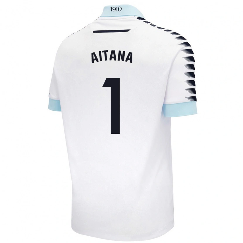 Danxen Kid Aitana #1 White Blue Away Jersey 2024/25 T-Shirt