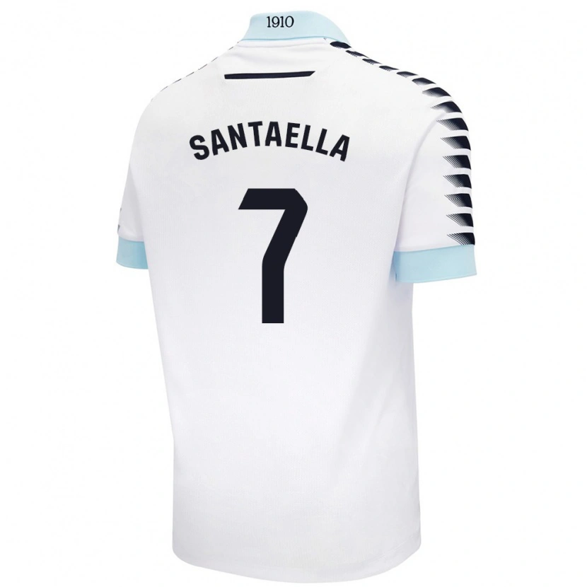 Danxen Kid Natalia Santaella Picón #7 White Blue Away Jersey 2024/25 T-Shirt