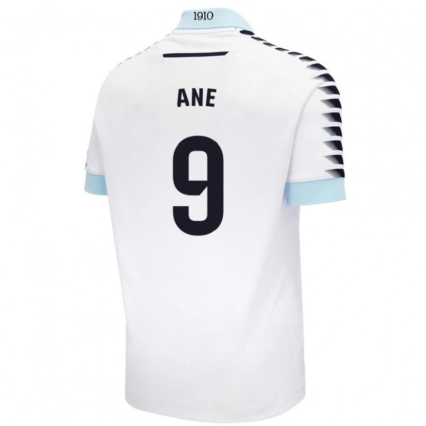 Danxen Kid Ane López De Heredia Alcelay #9 White Blue Away Jersey 2024/25 T-Shirt