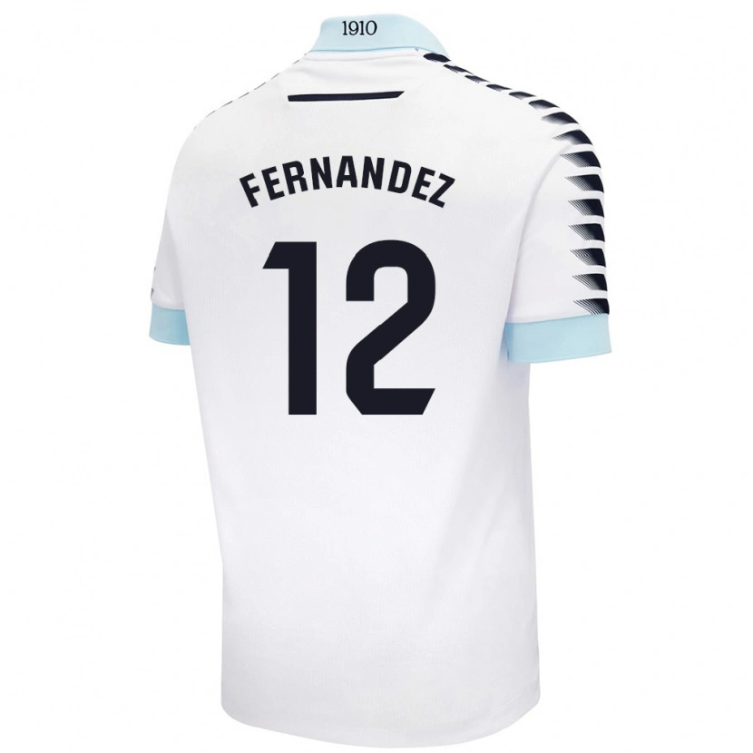 Danxen Kid Sandra Fernández León #12 White Blue Away Jersey 2024/25 T-Shirt