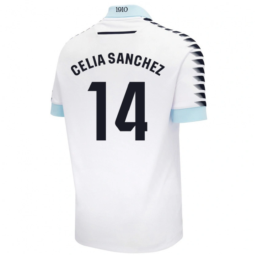 Danxen Kid Celia Sánchez García #14 White Blue Away Jersey 2024/25 T-Shirt